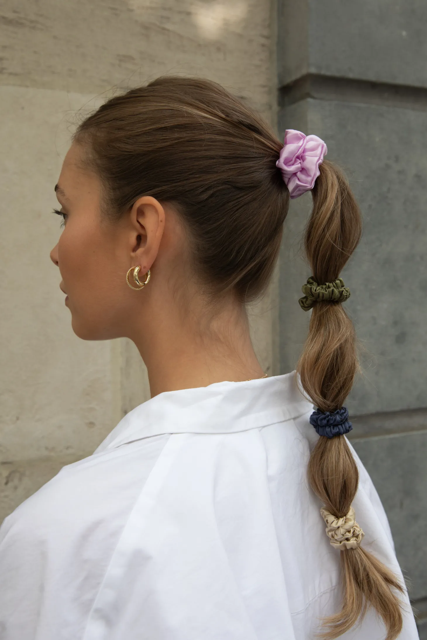 Les Soeurs Zijden Scrunchie Lila Shop
